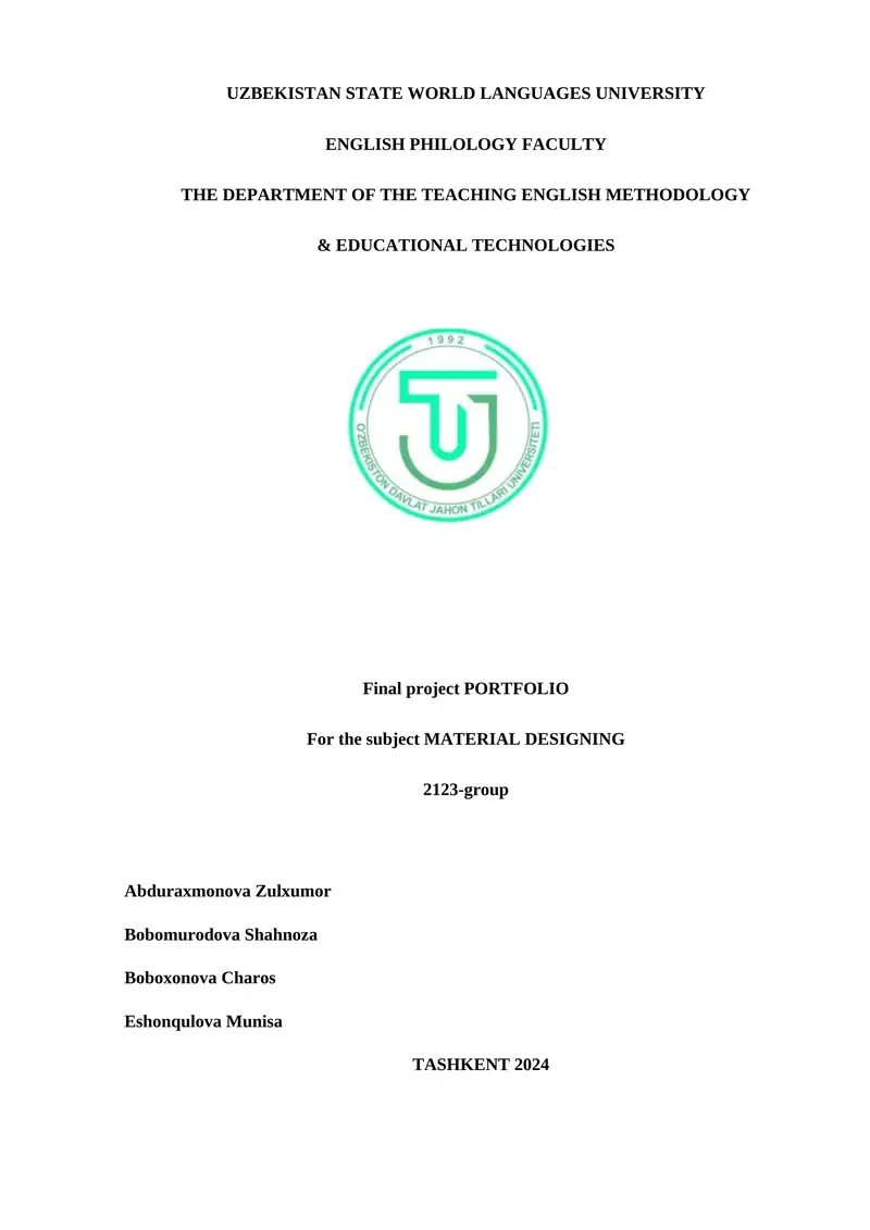 Final project PORTFOLIO 1