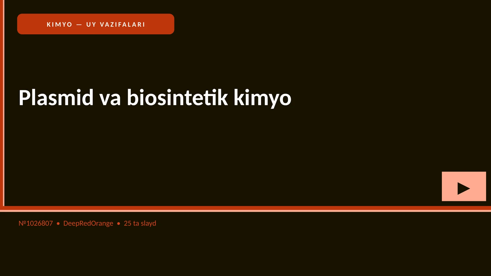 KIMYO — UY VAZIFALARI 1