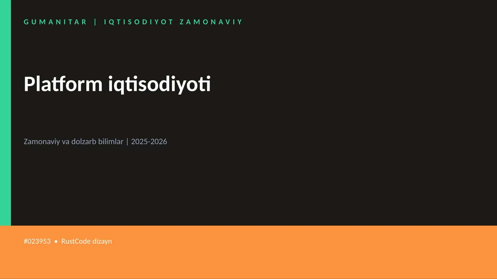 Platform iqtisodiyoti 1