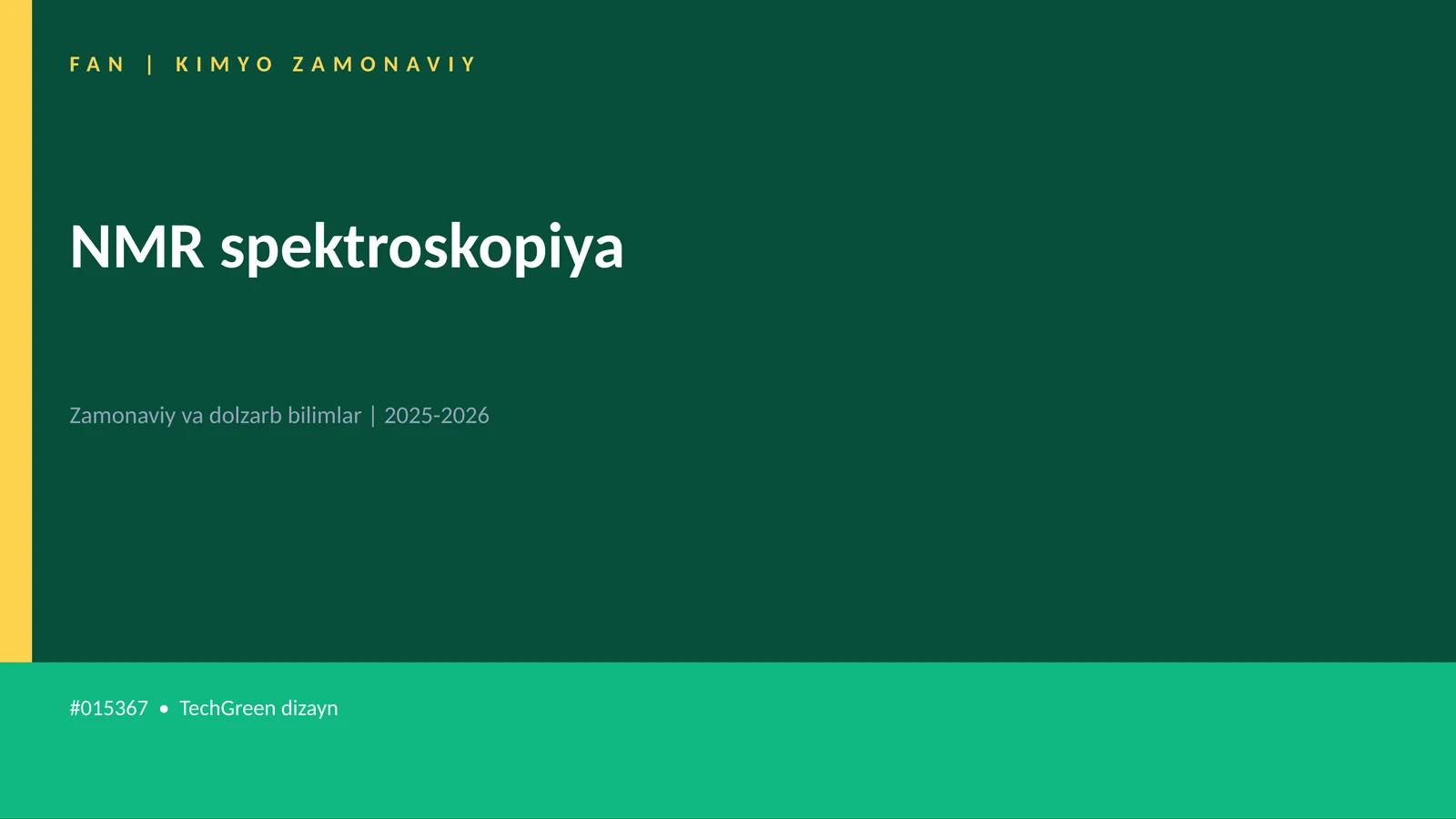 NMR spektroskopiya 1