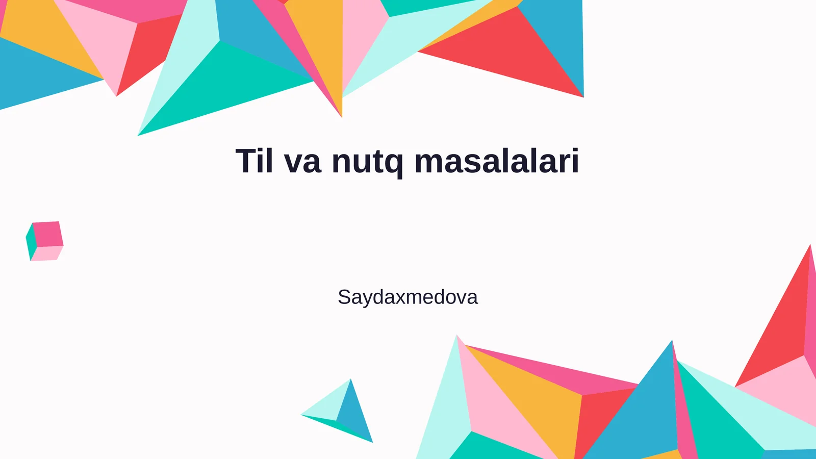 Til va nutq masalalari 1