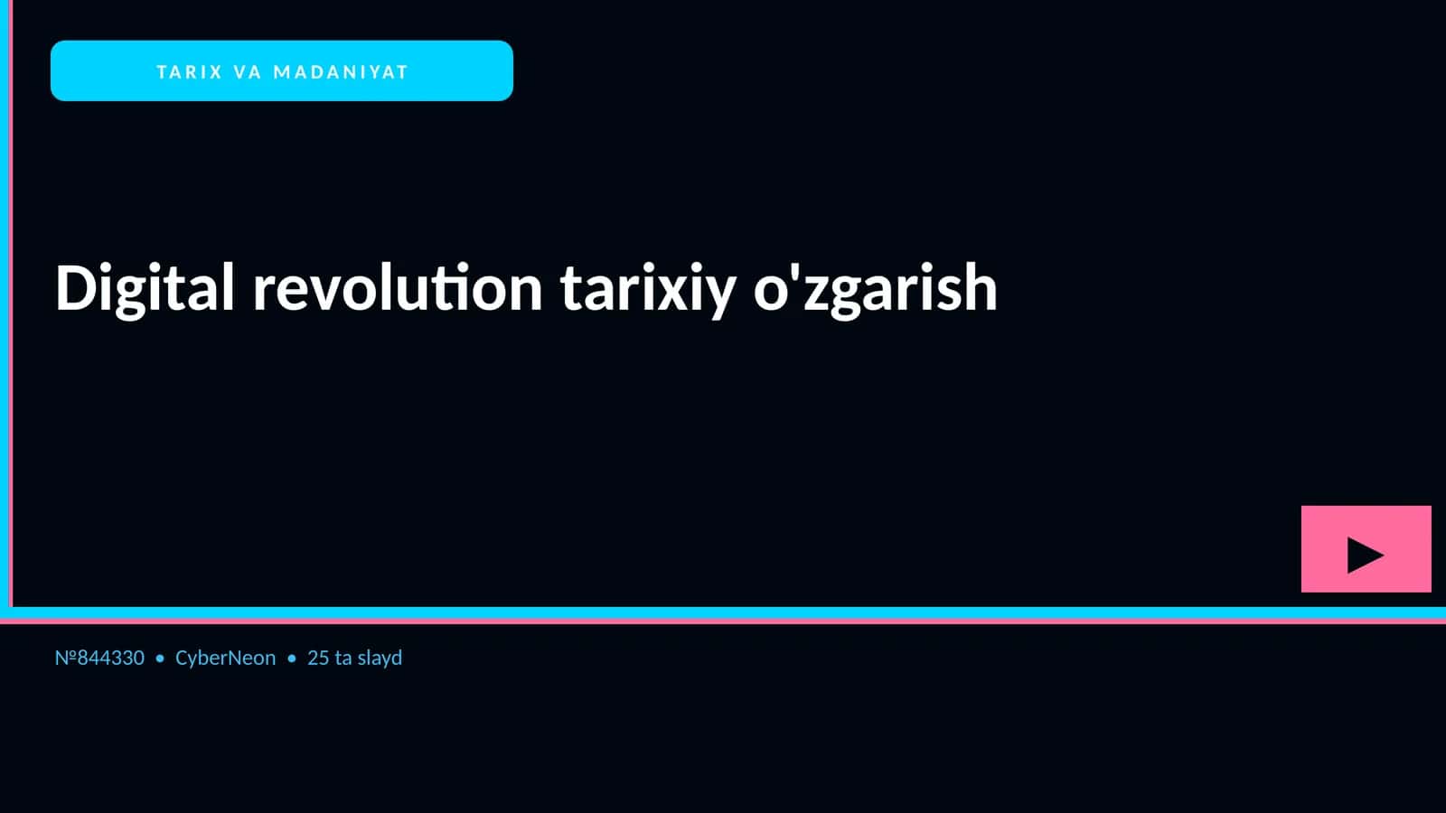 Digital revolution tarixiy o'zgarish 1