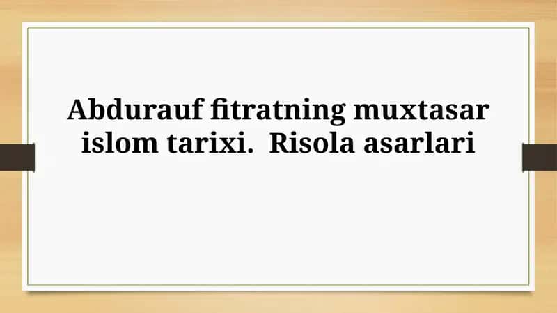 Fitrat Islom Tibbiyoti 1