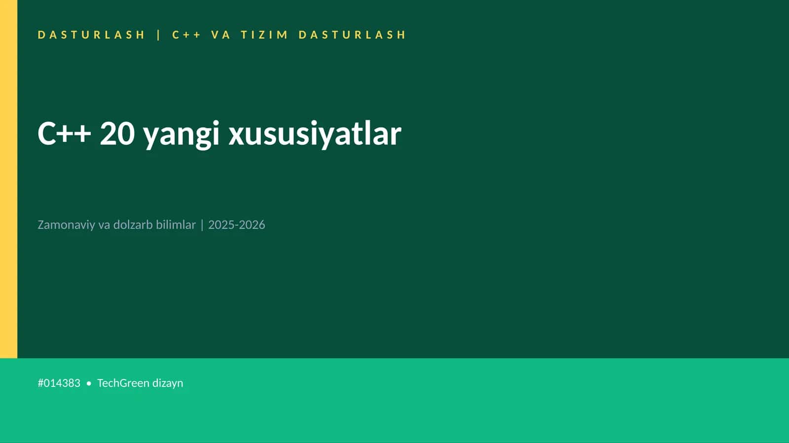 C++ VA TIZIM DASTURLASH 1