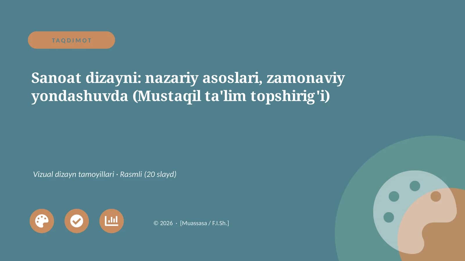 Sanoat dizayni: nazariy asoslari, zamonaviy yondashuvda (Mustaqil ta'lim topshirig'i) 1