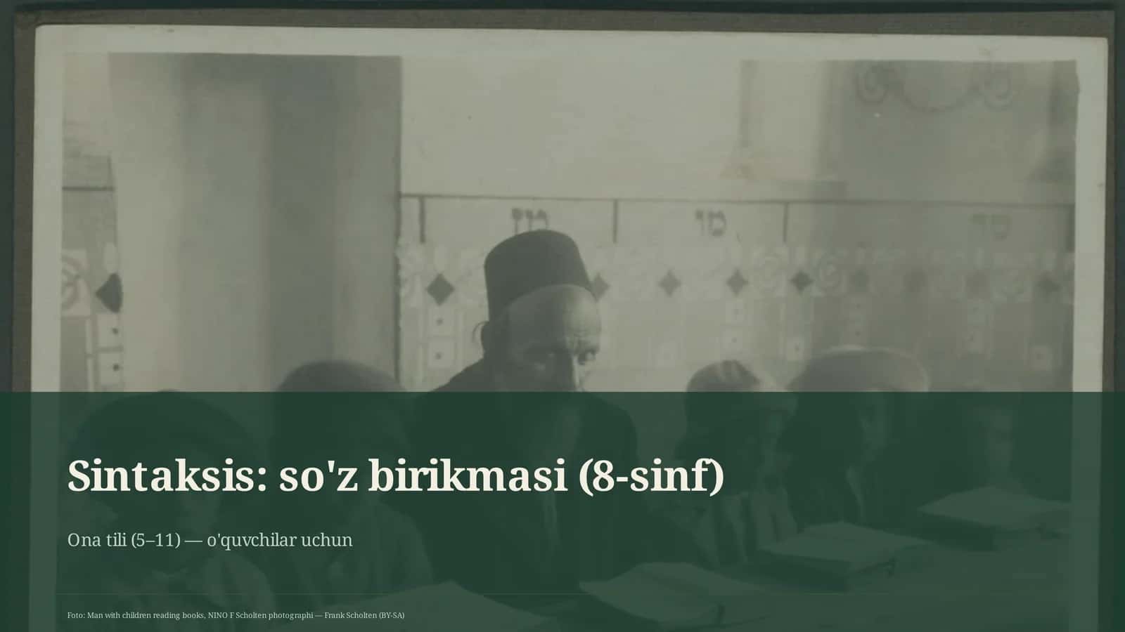 Sintaksis: so'z birikmasi (8-sinf) 1