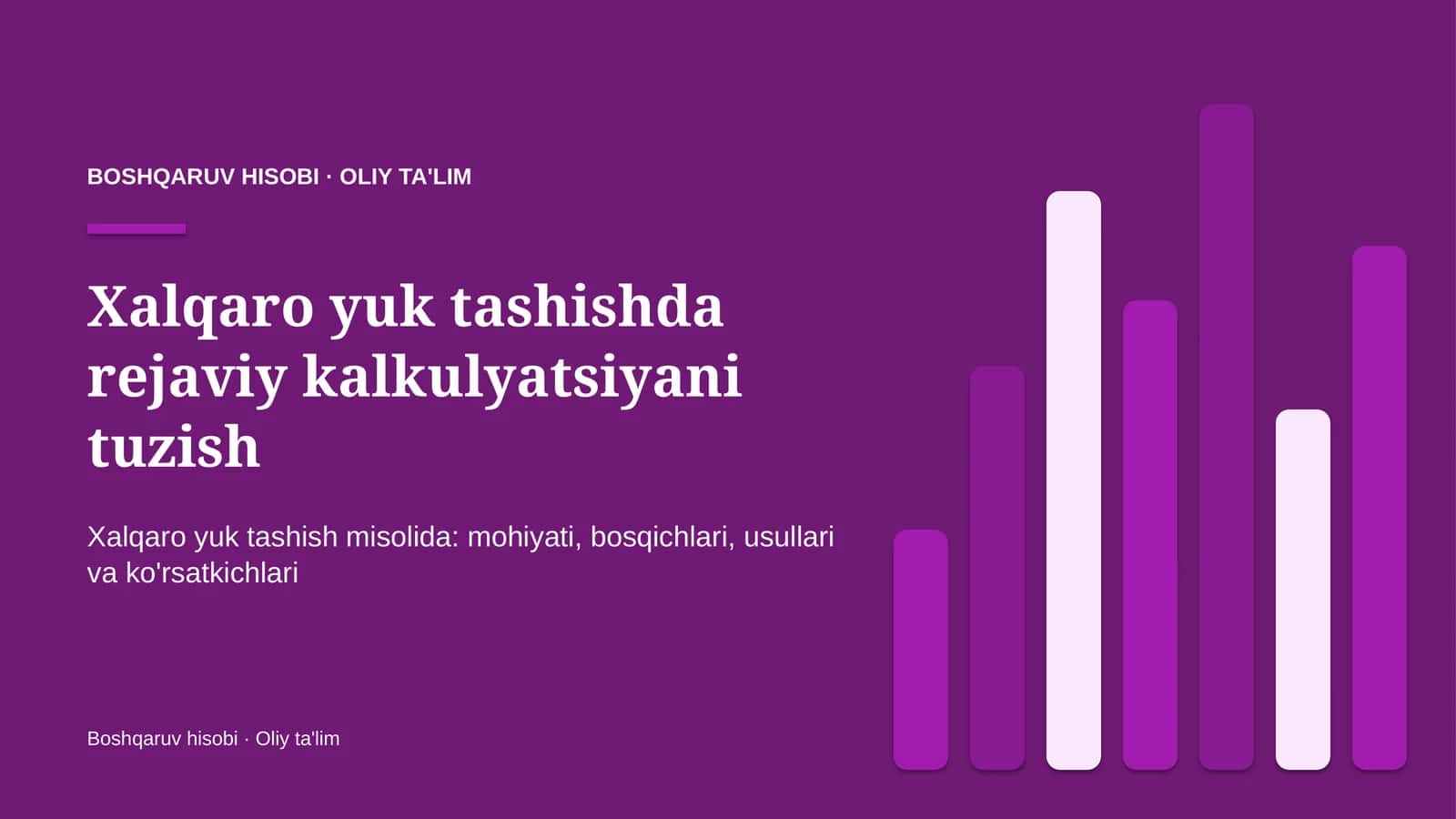 xalqaro yuk tashishda rejaviy kalkulyatsiyani tuzish 8669 1