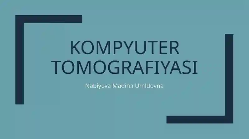 Kompyuter tomografiyasi