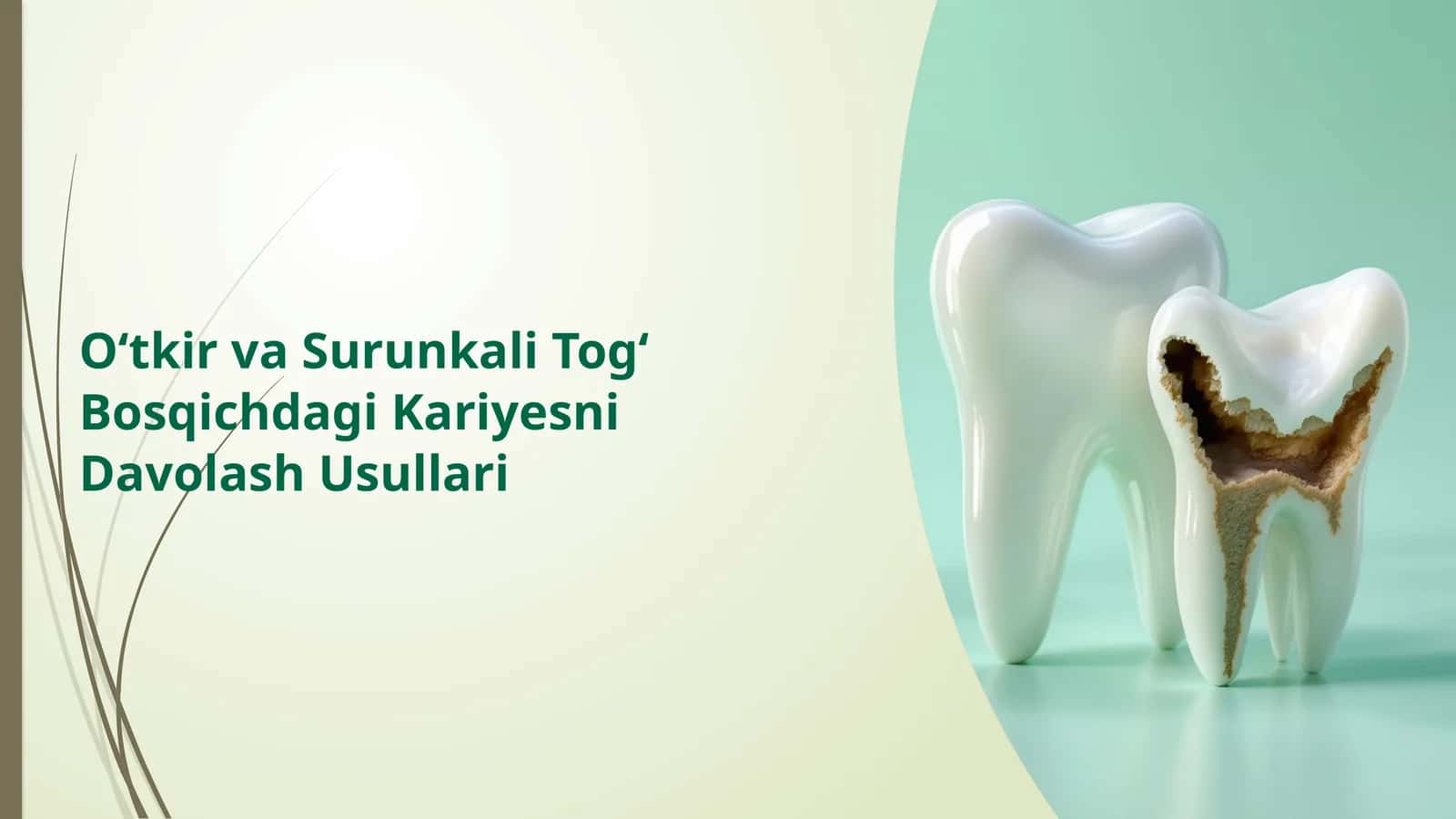Oʻtkirva Surunkali Togʻ Bosqichdagi Kariyesni Davolash Usullari 1