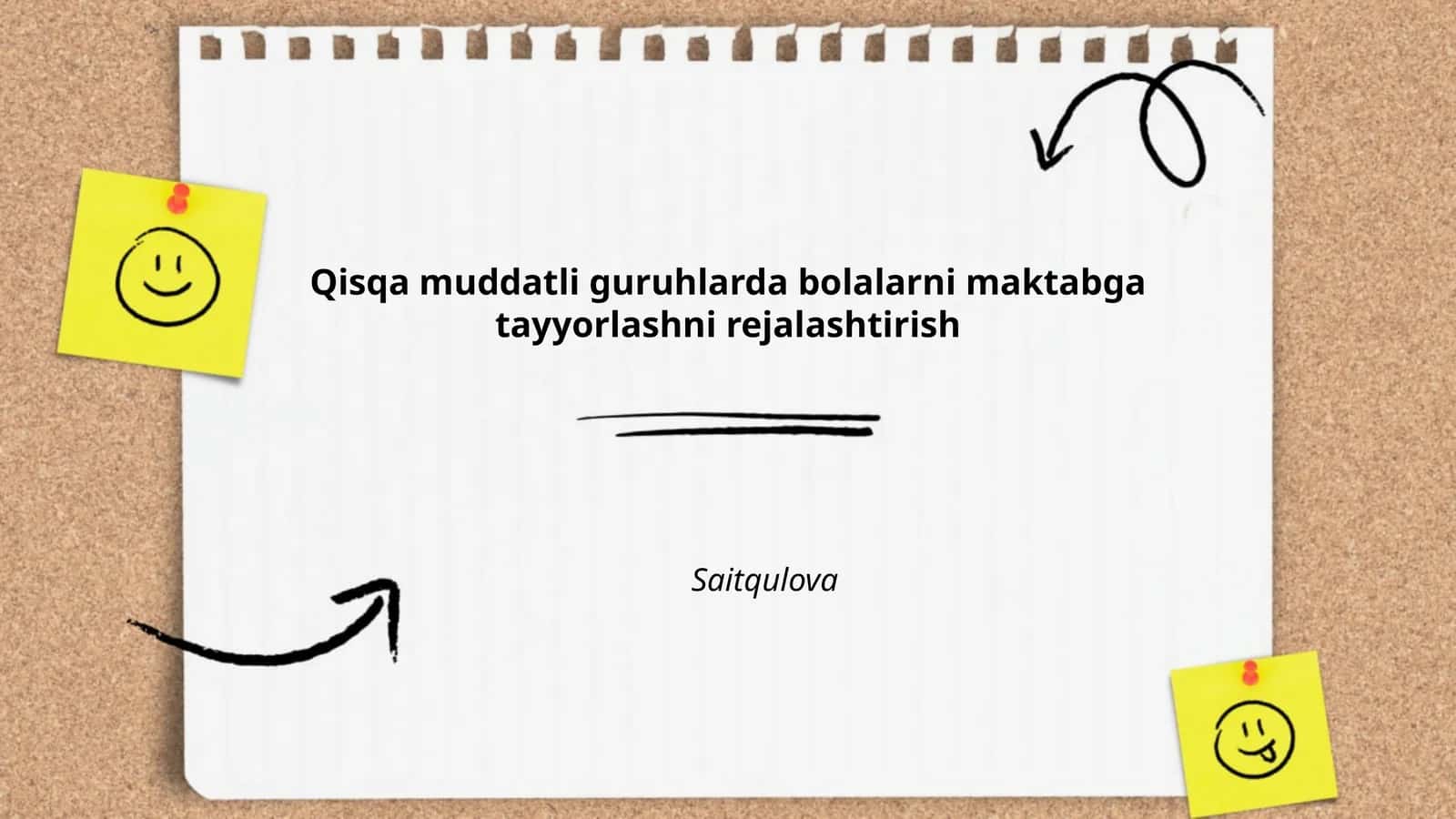 Qisqa muddatli guruhlarda bolalarni maktabga tayyorlashni rejalashtirish 1