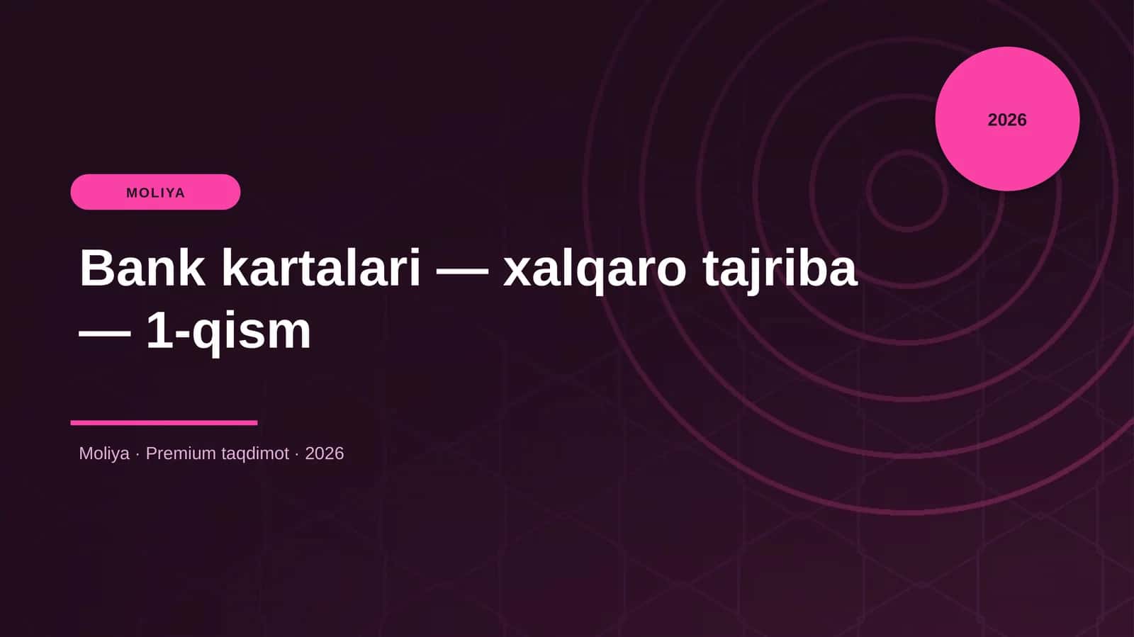 Bank kartalari — xalqaro tajriba — 1-qism 1