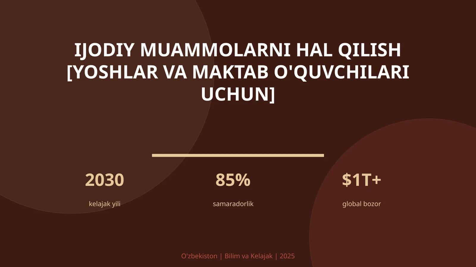 Ijodiy muammolarni hal qilish [yoshlar va maktab o'quvchilari uchun] 1