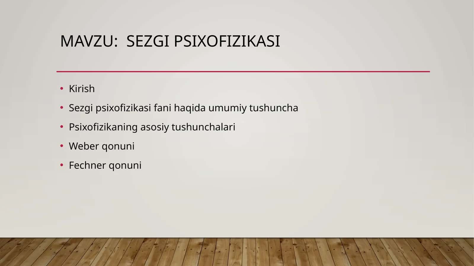 Sezgi psixofizikasi 1