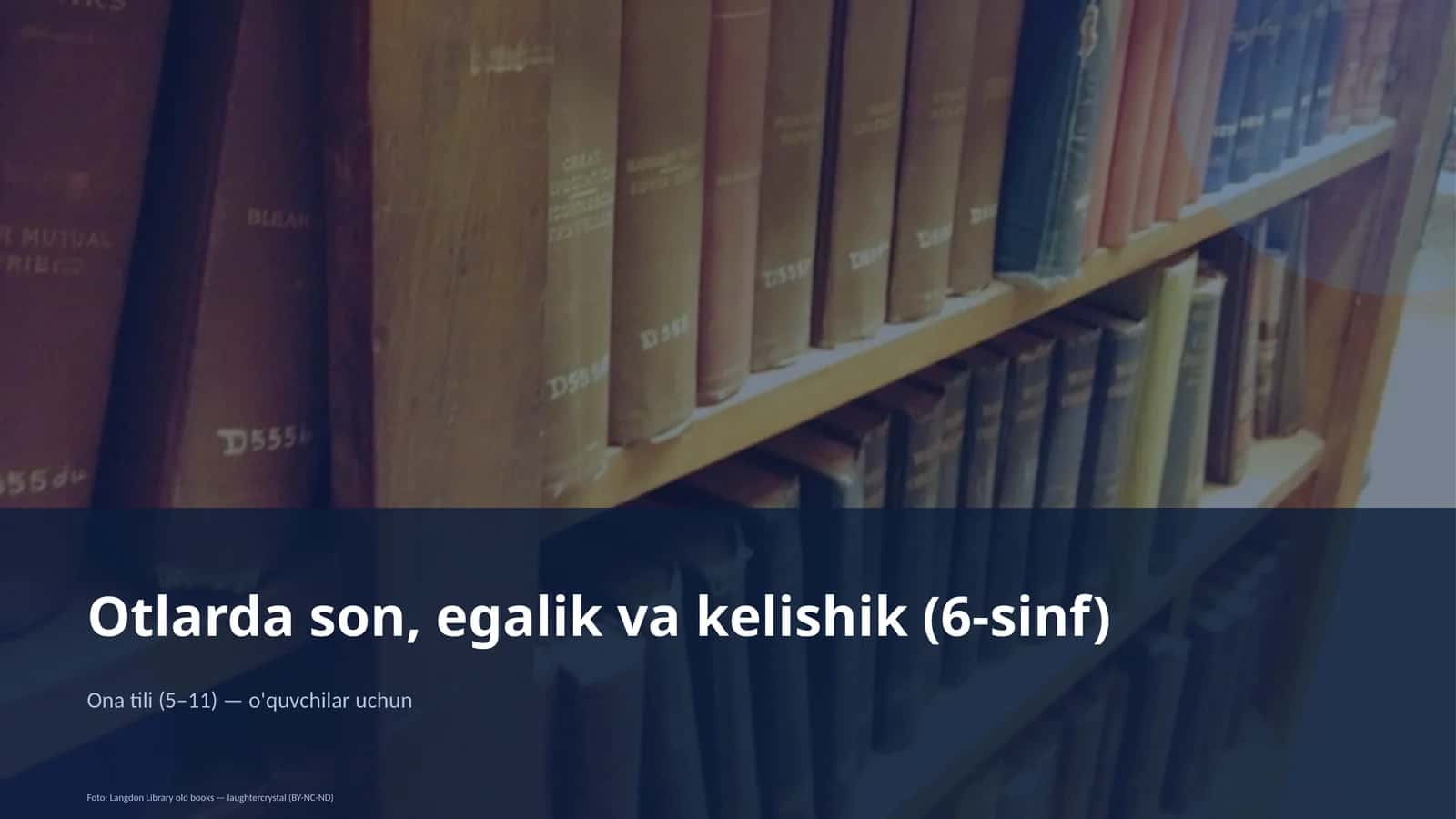 Otlarda son, egalik va kelishik (6-sinf) 1