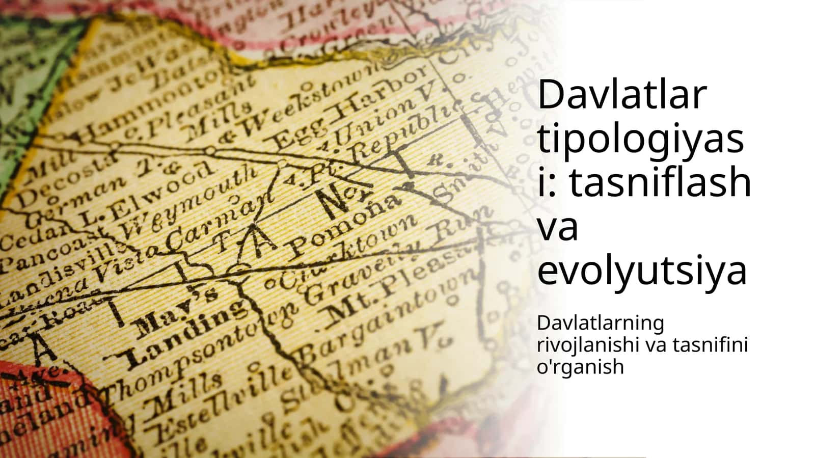 Davlatlartipologiyasi: tasniflash vaevolyutsiya 1