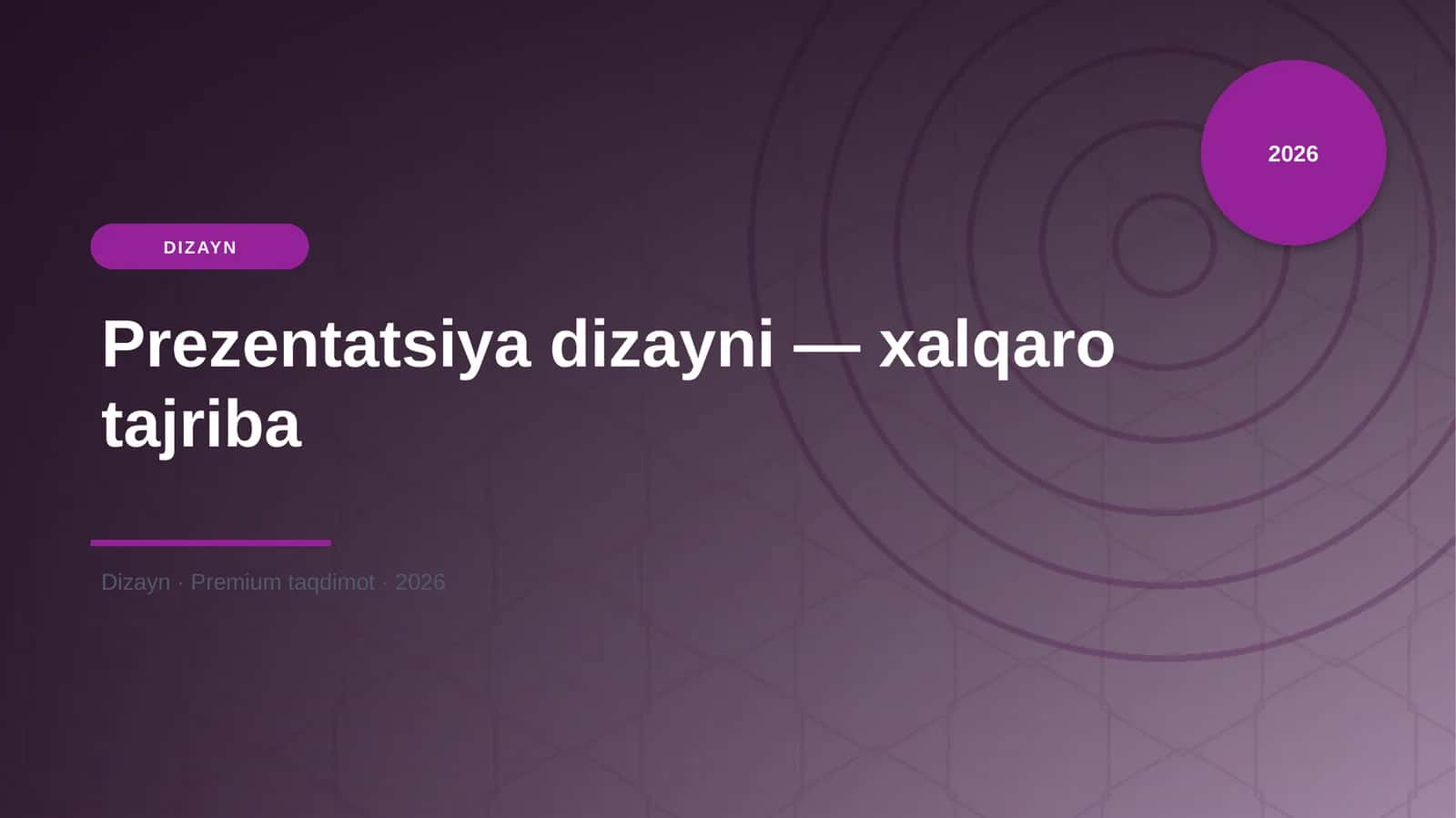 Prezentatsiya dizayni — xalqaro tajriba 1