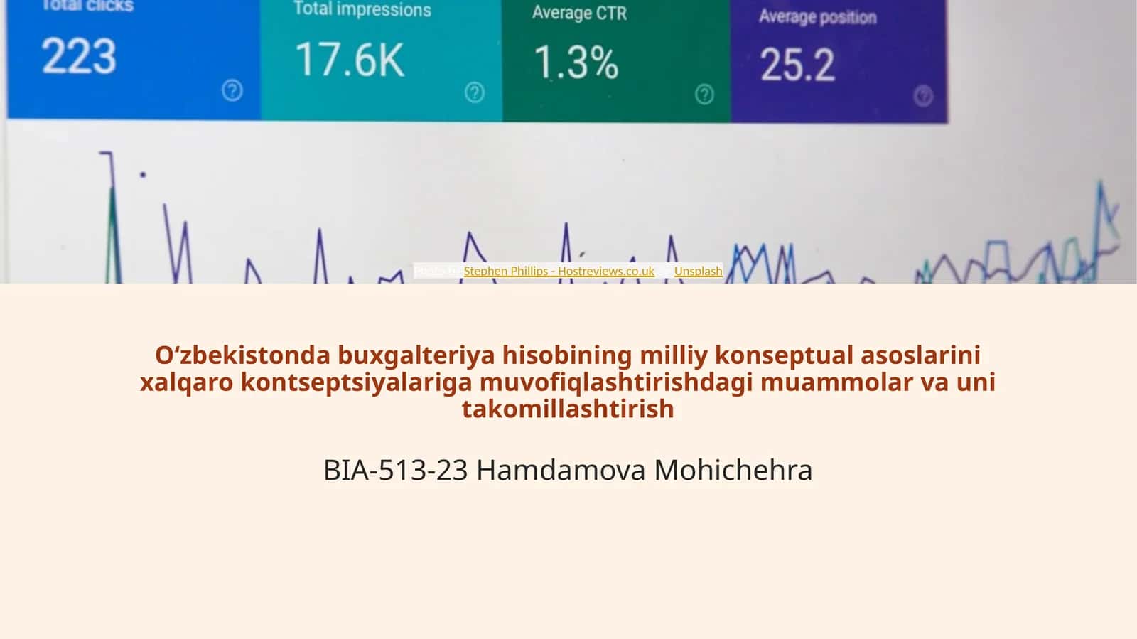 Oʻzbekistonda buxgalteriya hisobining milliy konseptual asoslarini xalqaro kontseptsiyalariga muvofiqlashtirishdagi muammolar va uni takomillashtirish 1