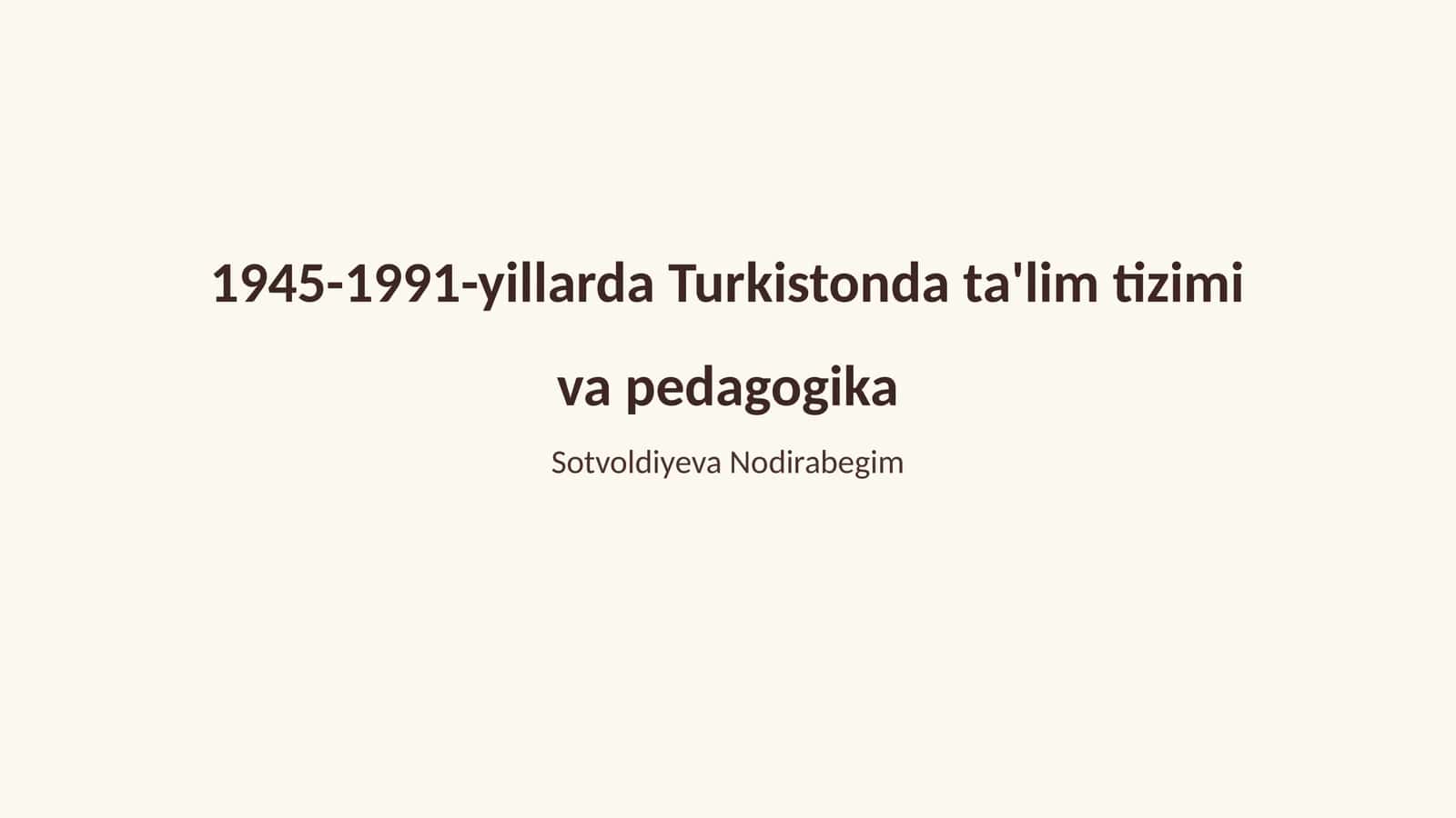 Urushdan keyingi ta'lim tizimi 1
