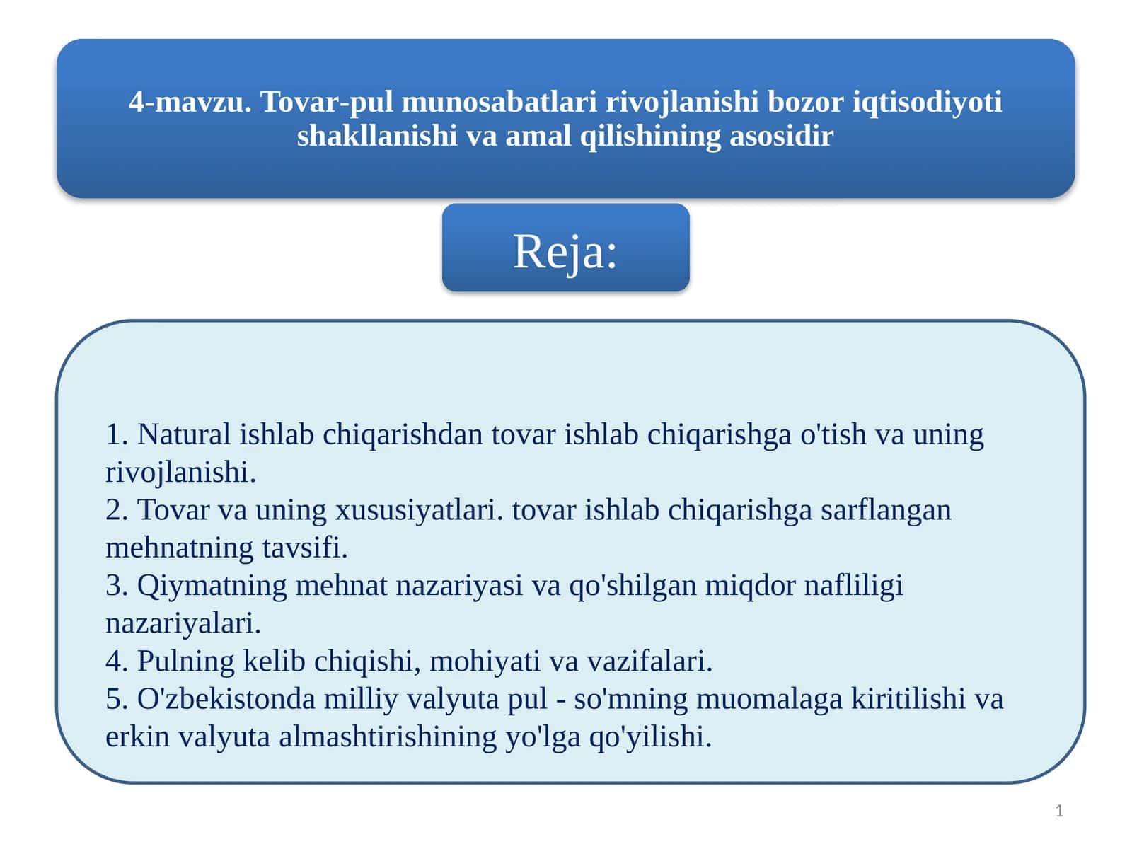 Insonlar bozorda ayir bashlash uchun tovar ishlab chiqarish 1