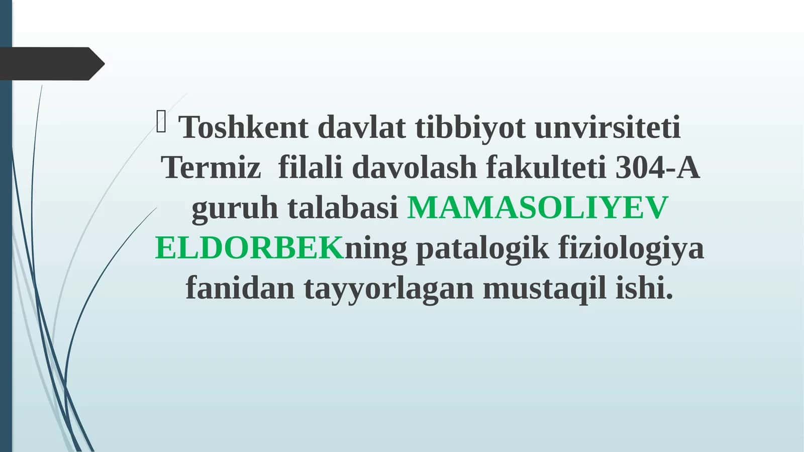 Arterial gipotenziyalar, ularning turlari, sabablari va rivojlanish mexanizmlari 1