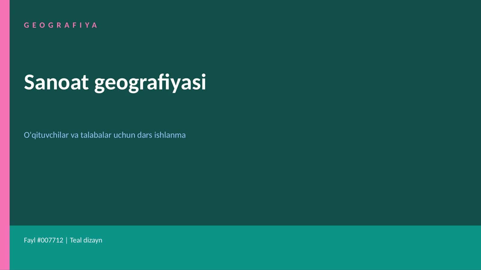 Sanoat geografiyasi 1