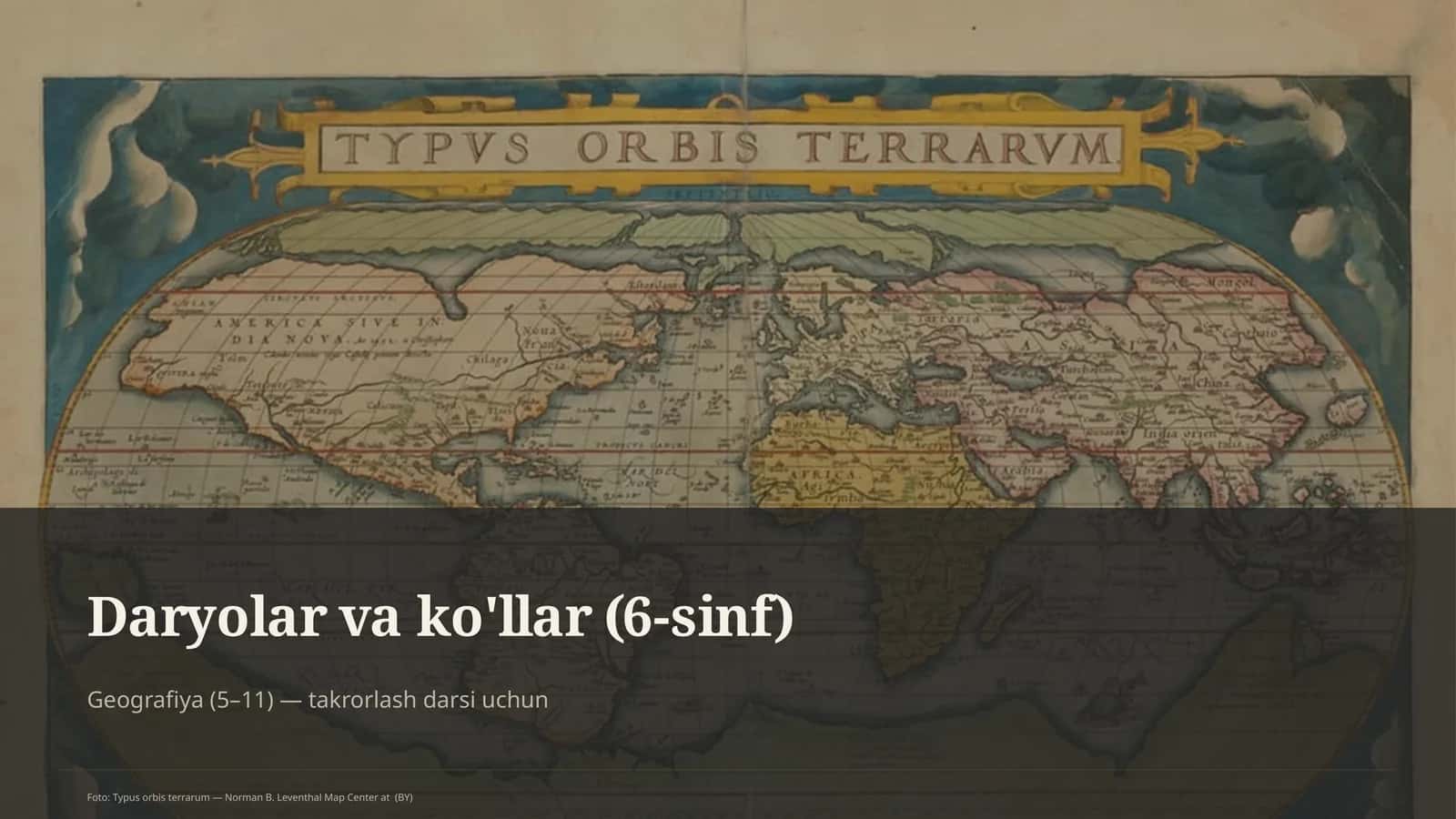 Daryolar va ko'llar (6-sinf) 1