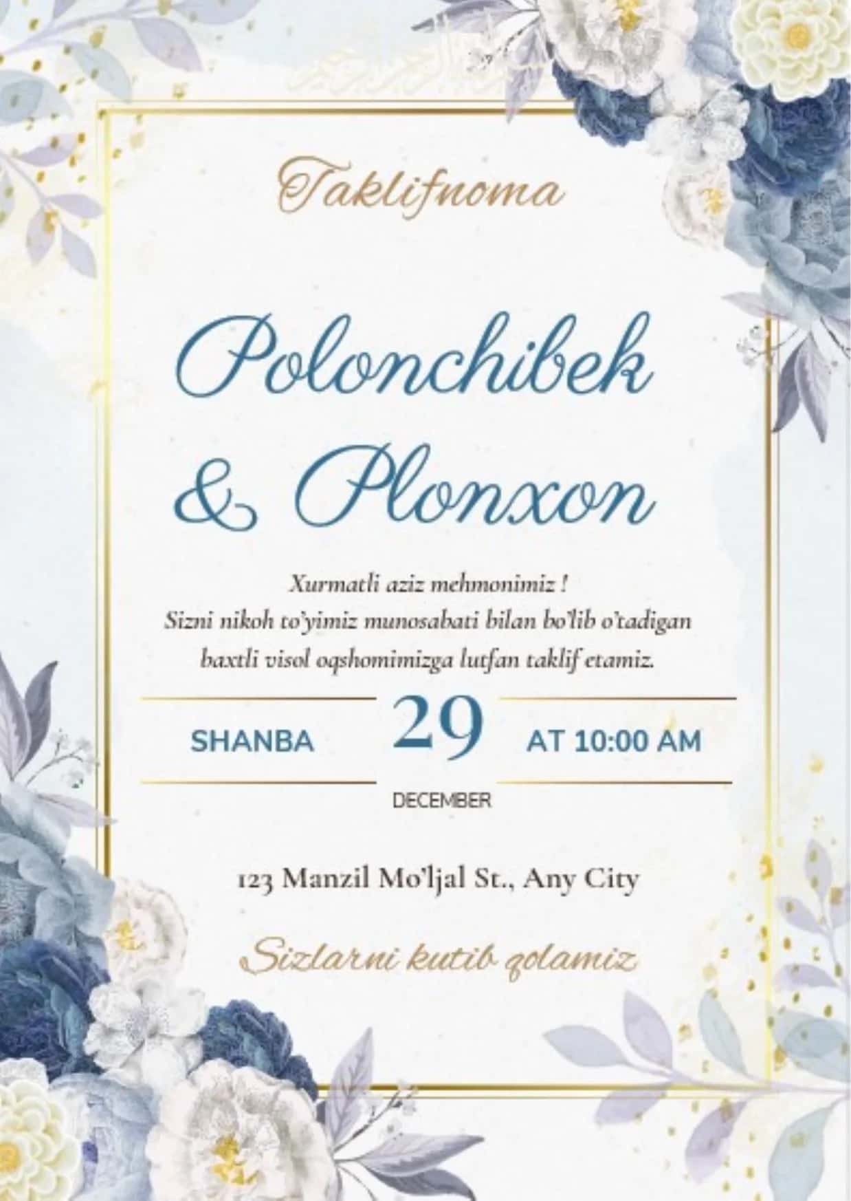 Taklifnoma SHABLON 1