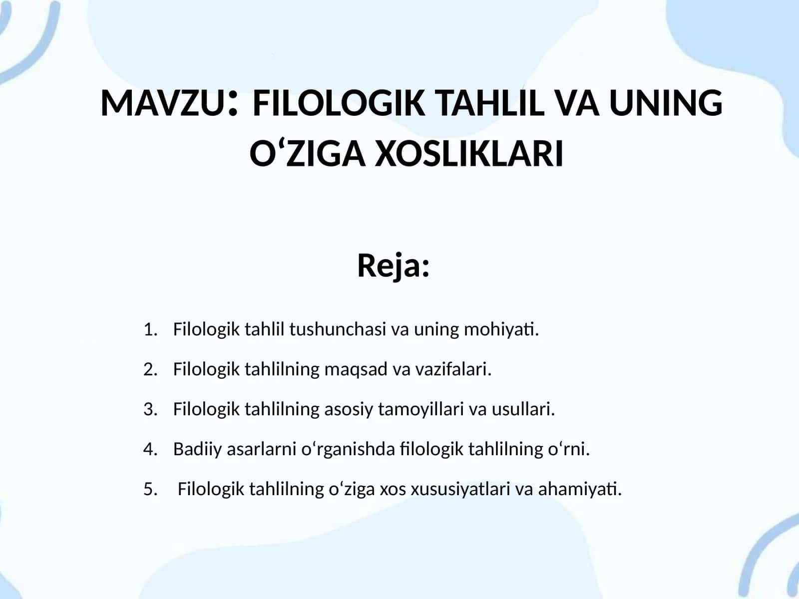 FILOLOGIK TAHLIL VA UNING O‘ZIGA XOSLIKLARI 1