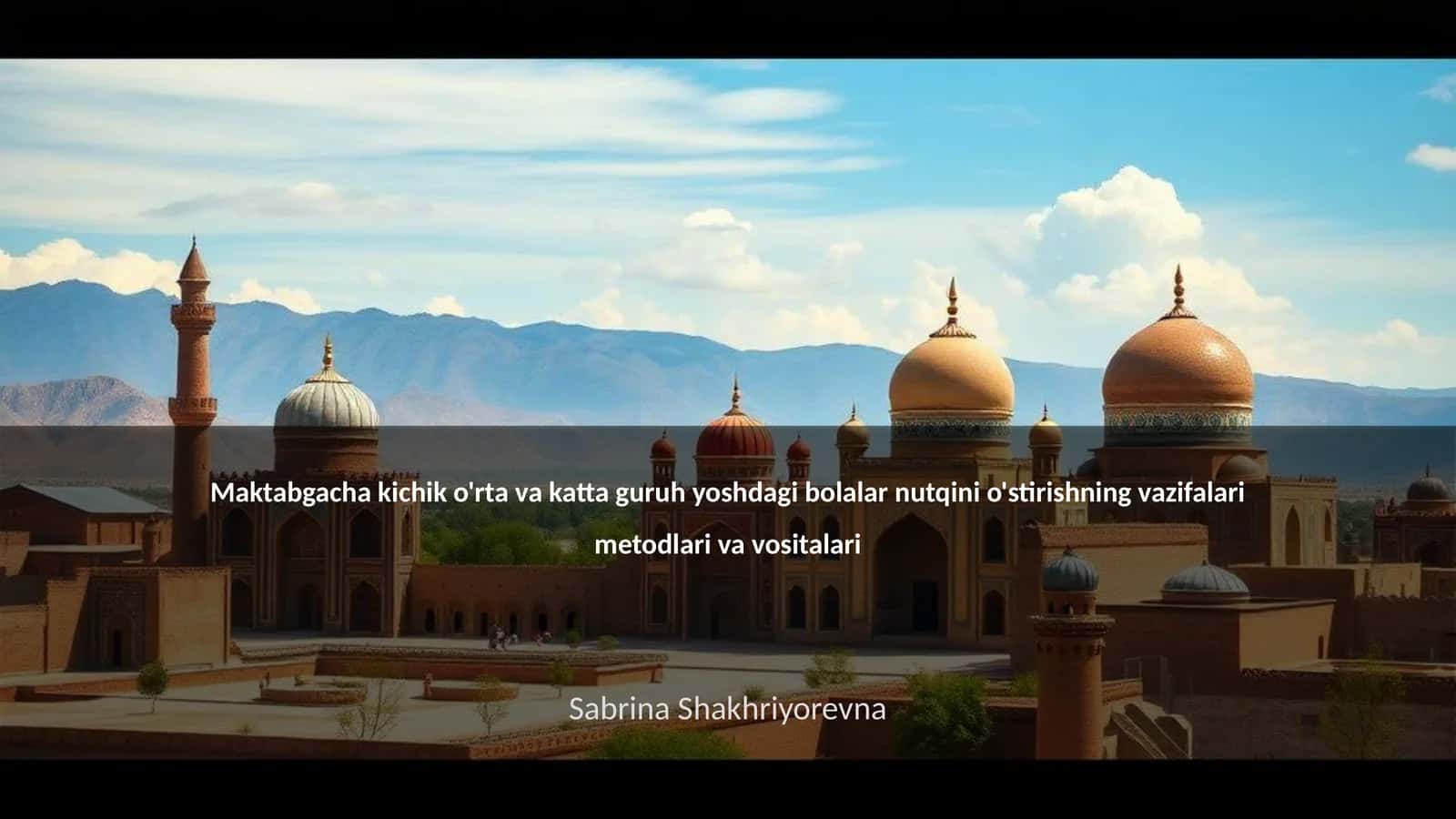 Bolalar nutqini o'stirish 1