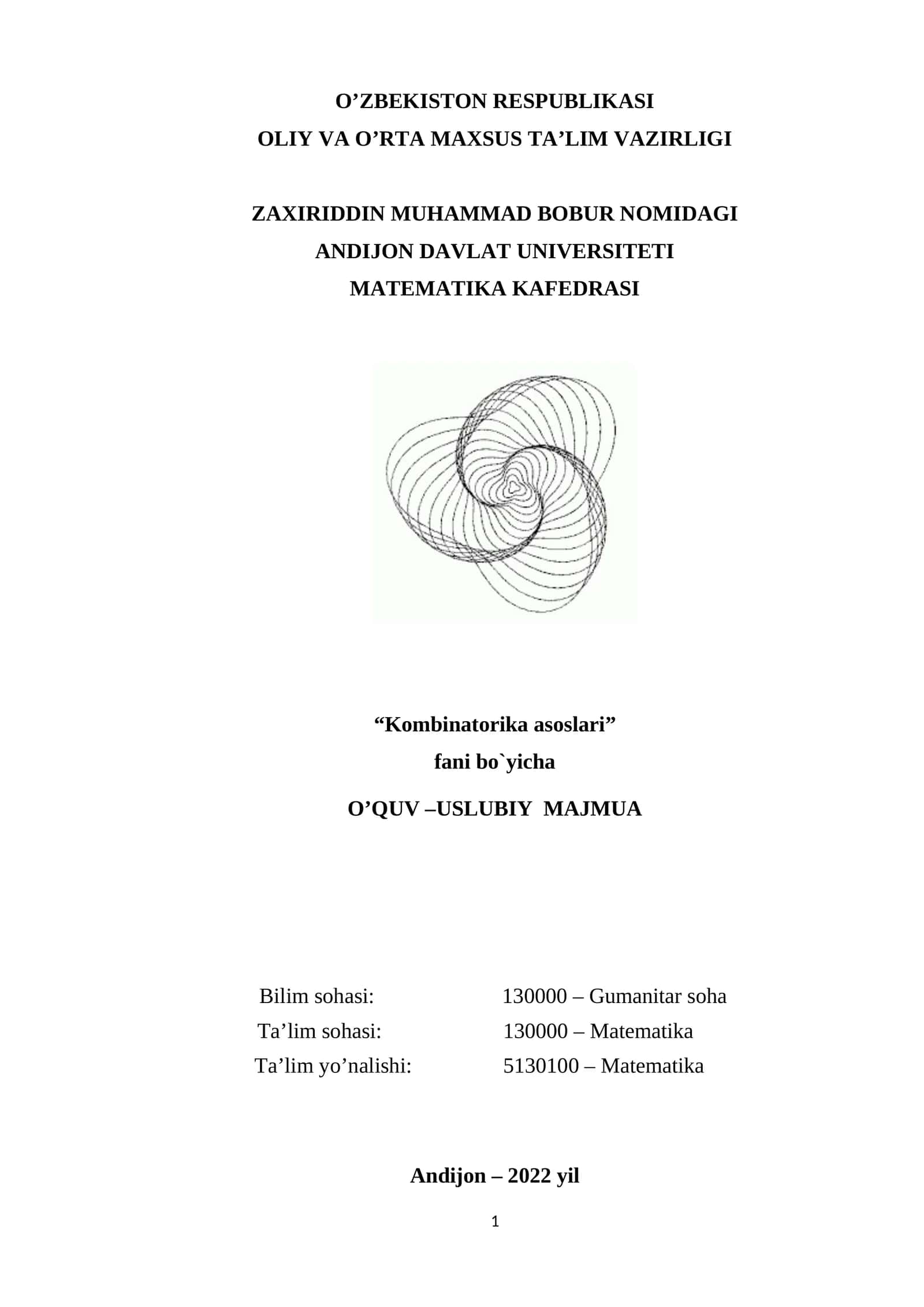 Kombinatorika asoslari 1