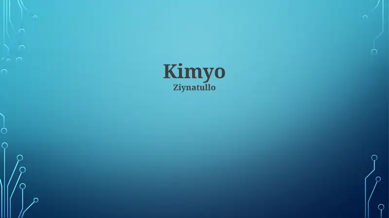 Kimyo 1