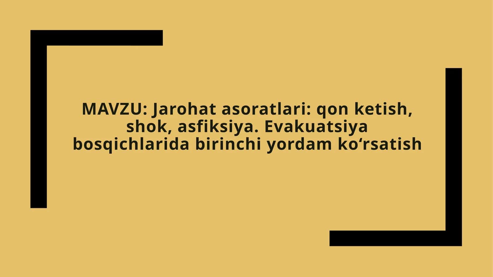 Jarohatlar asoratida qon ketishi 1
