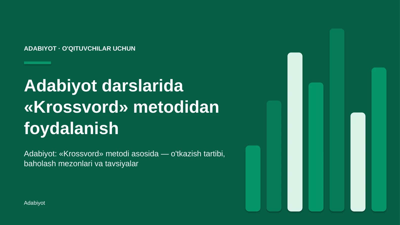adabiyot darslarida krossvord metodidan foydalanish 8192 1