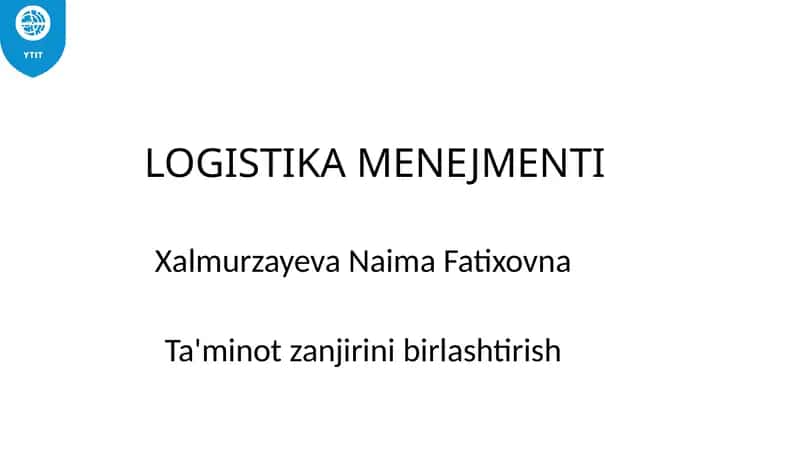 LOGISTIKA MENEJMENTI 1