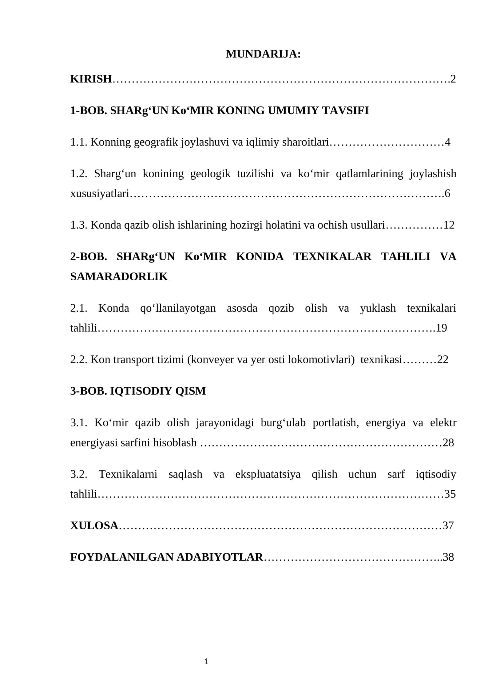 SHARG‘UN Ko‘MIR KONING UMUMIY TAVSIFI 1