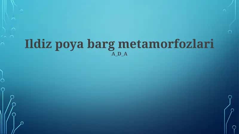 Ildiz poya barg metamorfozlari 1