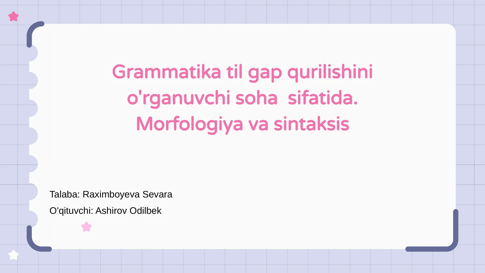 Grammatika va uning ahamiyati 1