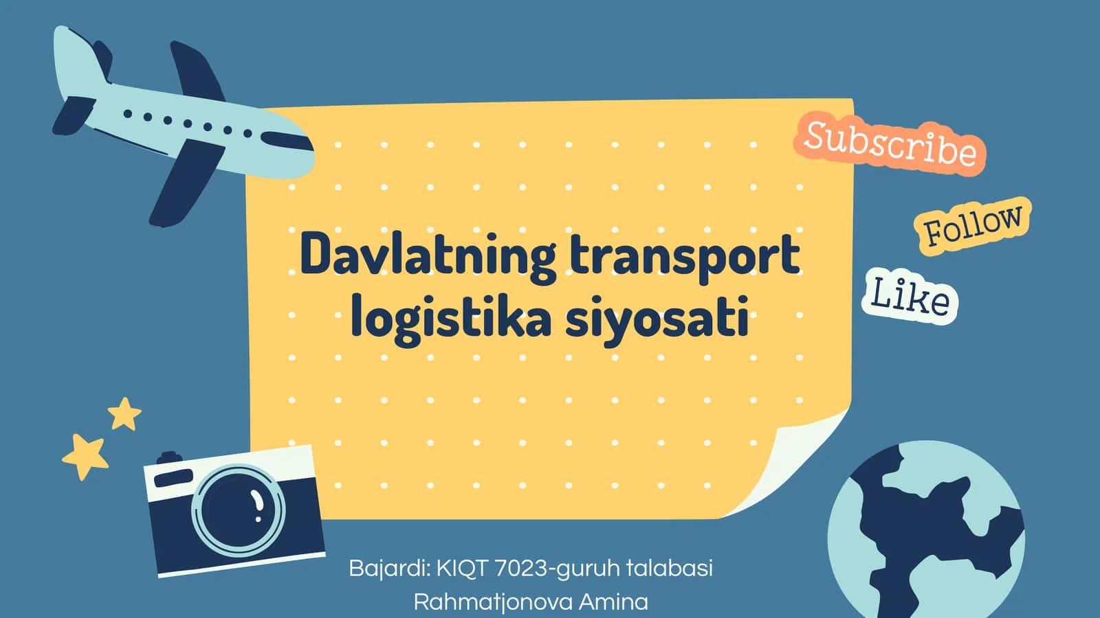 Transport logistika siyosati 1