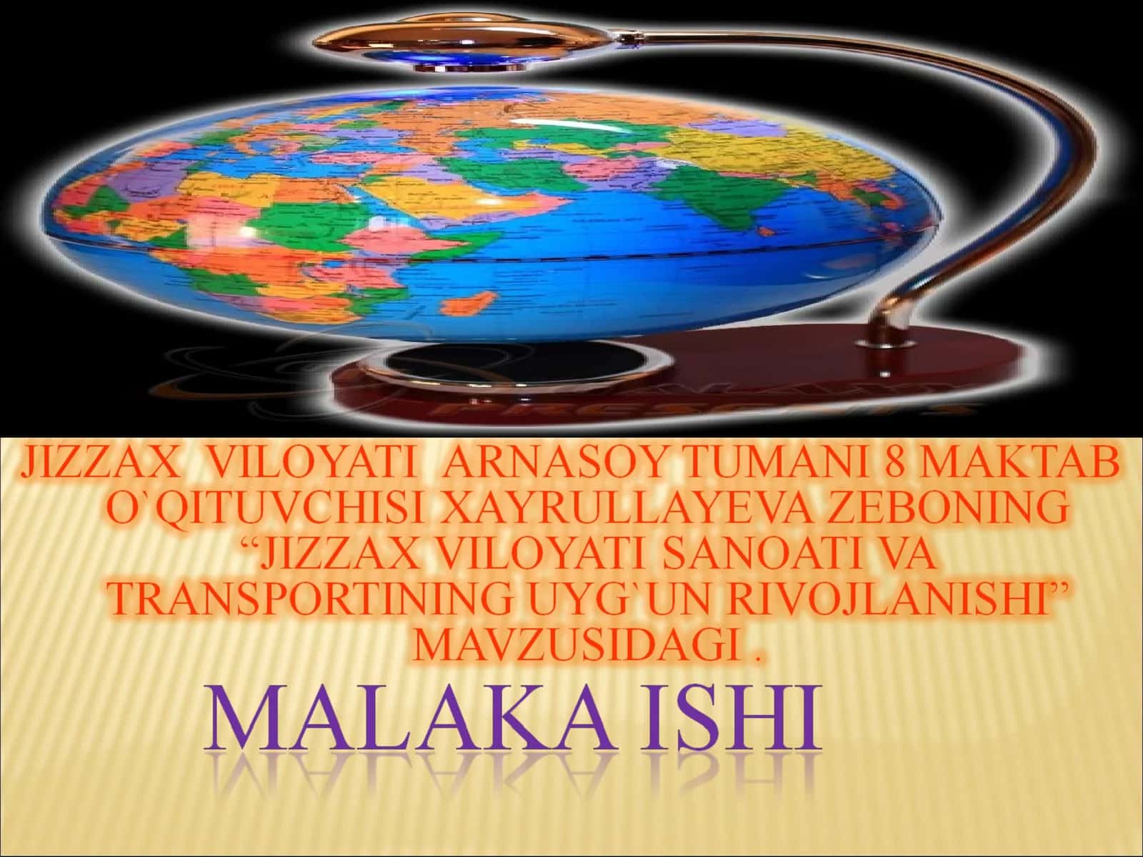 JIZZAX VILOYATI TABIIY SHAROITI VA TABIIY RESURSLARNING XO`JALIKKA TA`SIRI 1