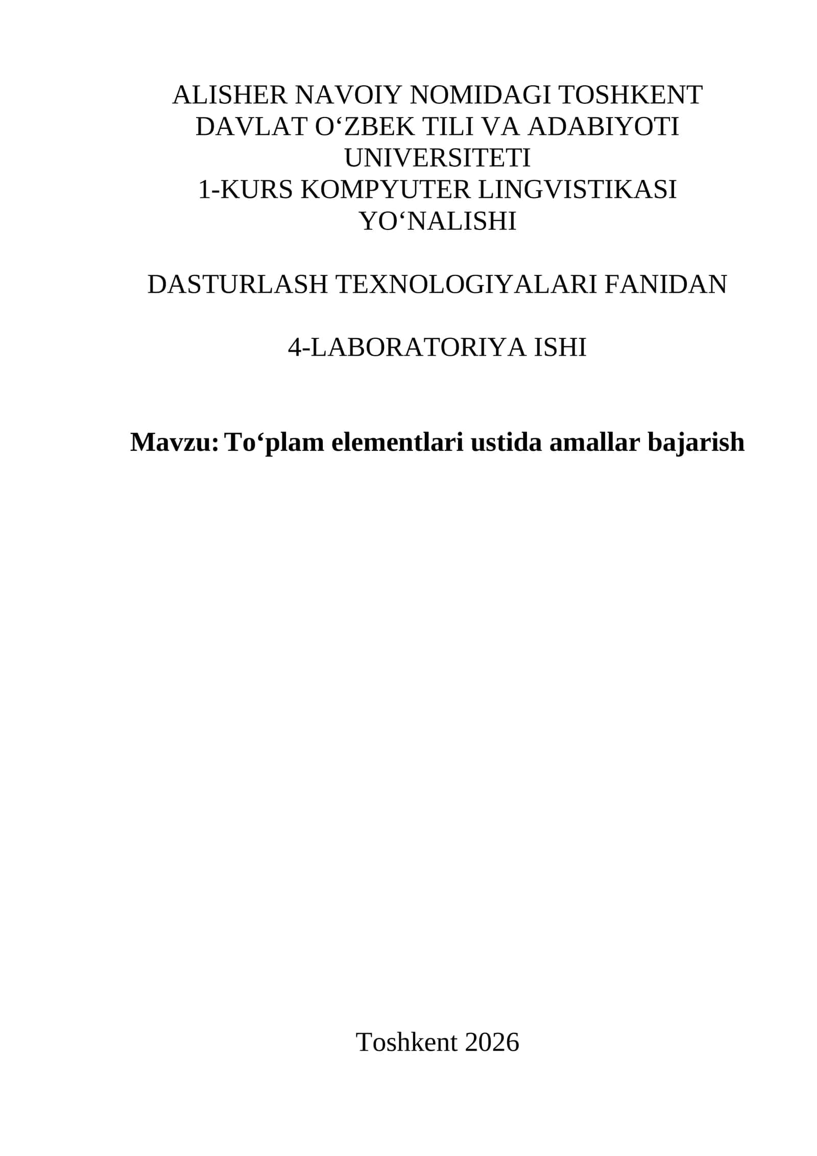 1-KURS KOMPYUTER LINGVISTIKASI YOʻNALISHI 1