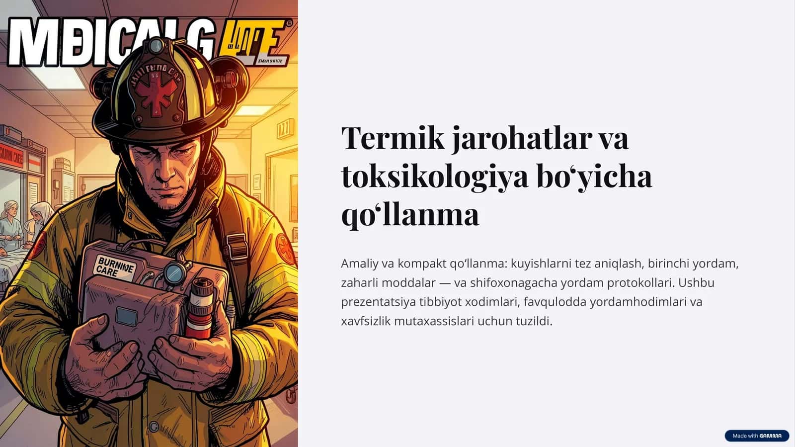 Termik jarohatlar va toksikologiya boʻyicha qoʻllanma 1