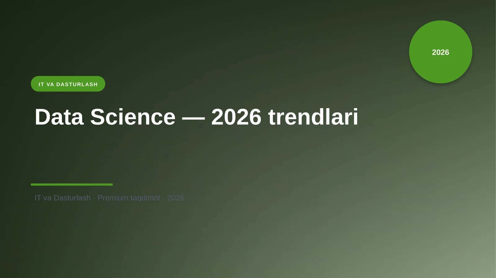 Data Science — 2026 trendlari 1