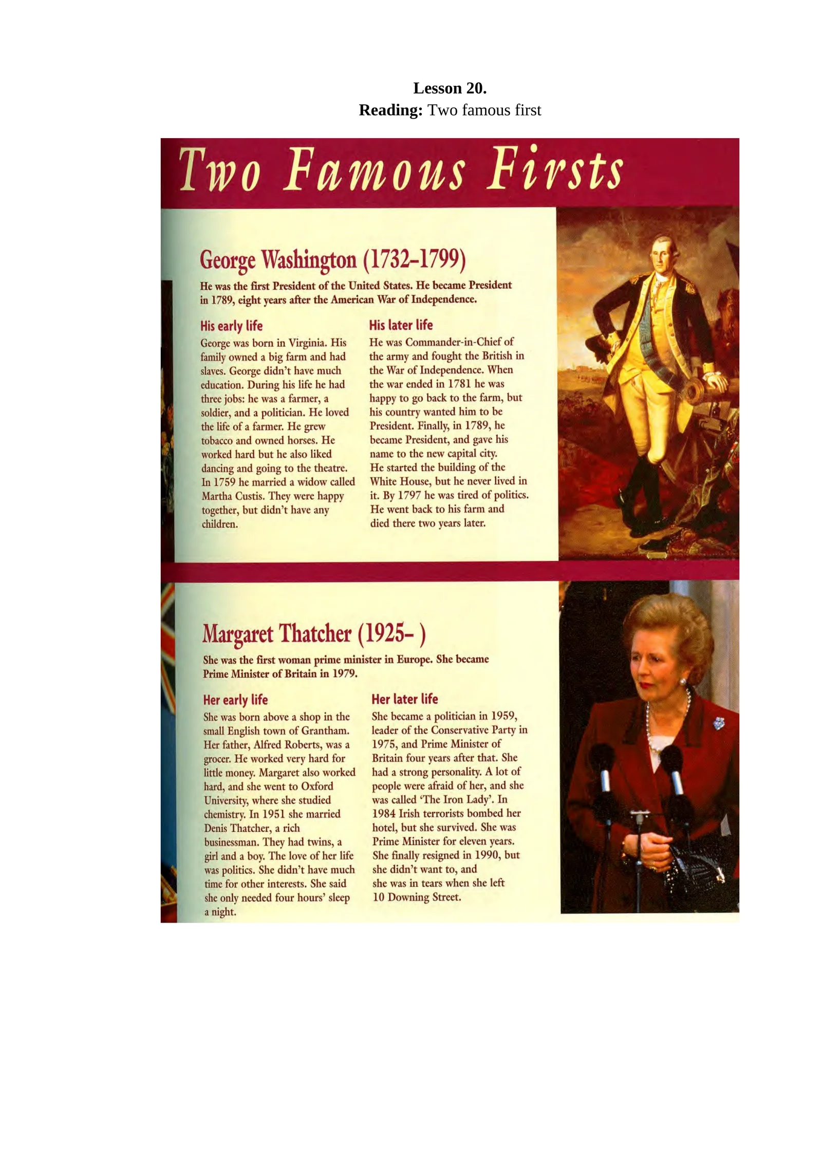 Reading: Two famous first 1