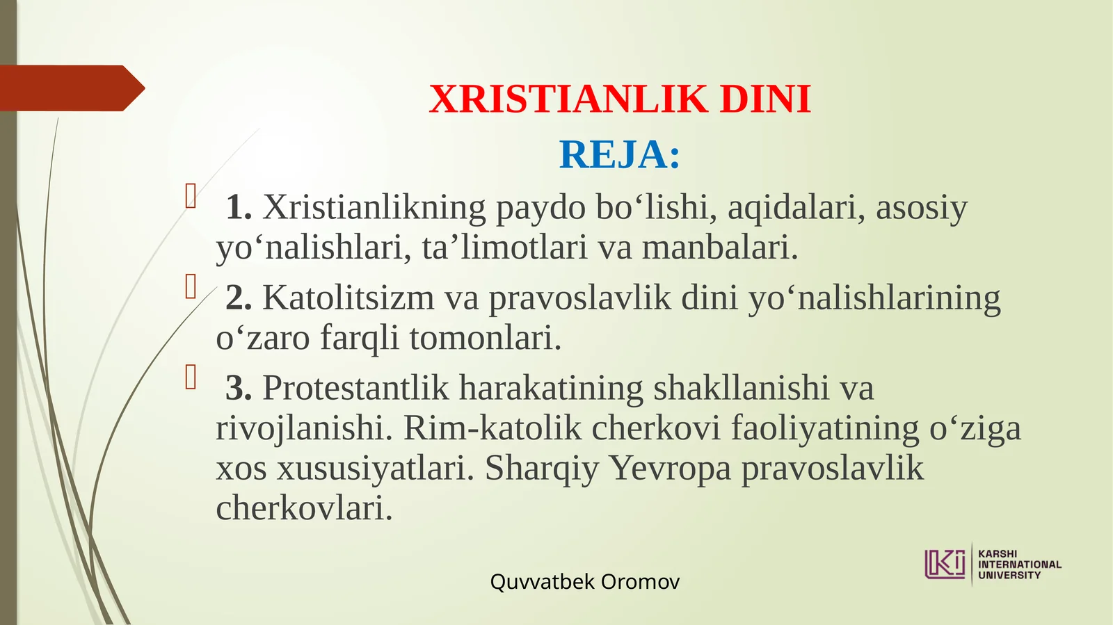 XRISTIANLIK DINI 1