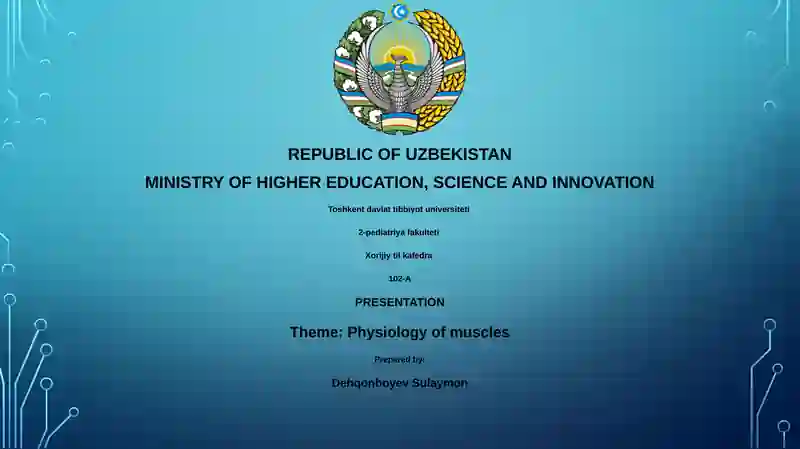 Physiology of muscles