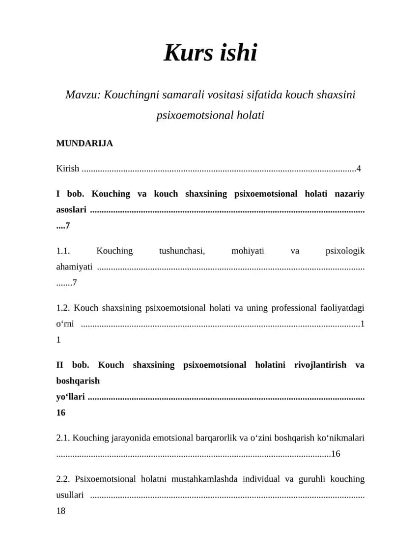Kouchingni samarali vositasi sifatida kouch shaxsini psixoemotsional holati 1