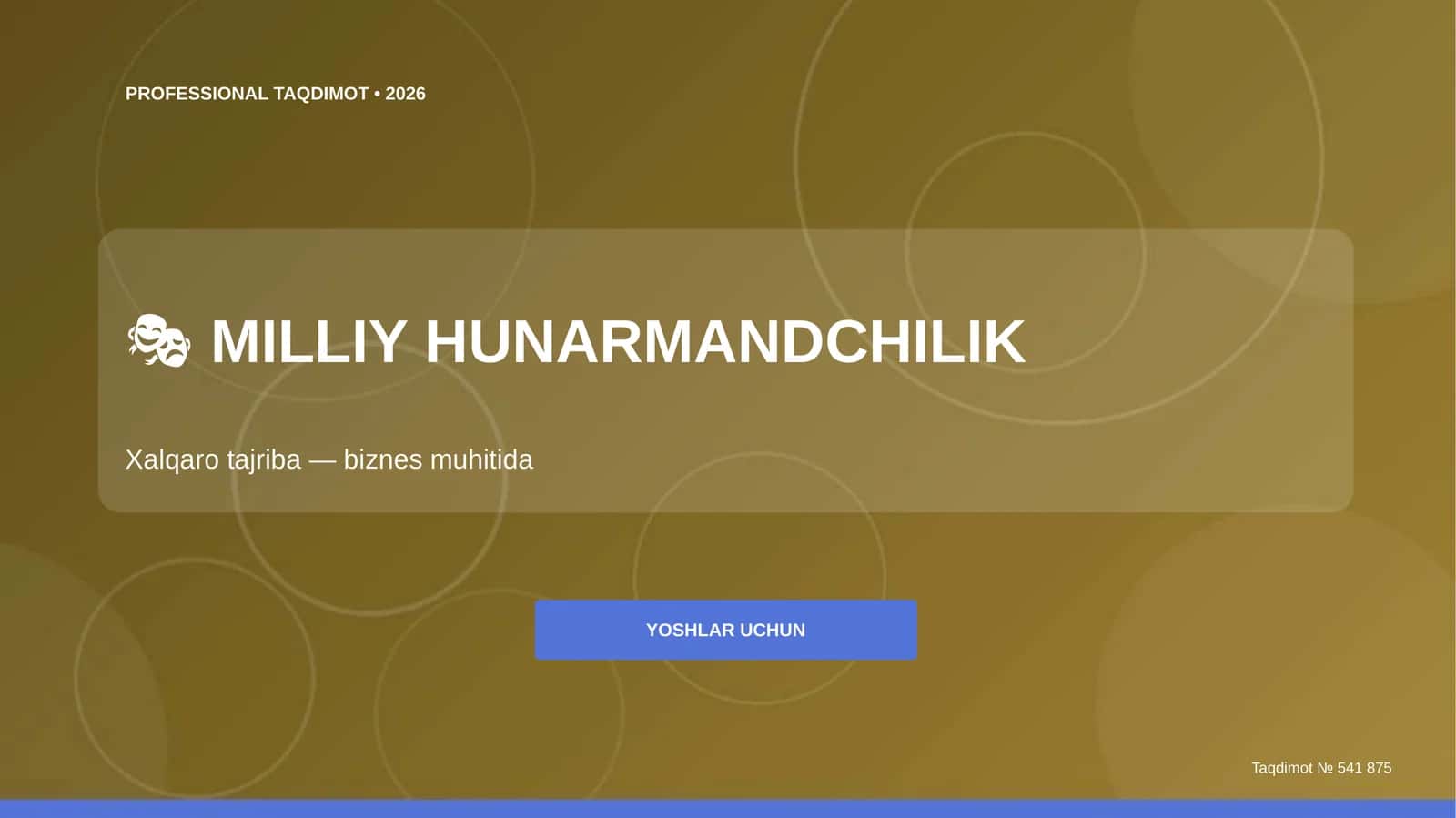 MILLIY HUNARMANDCHILIK 1