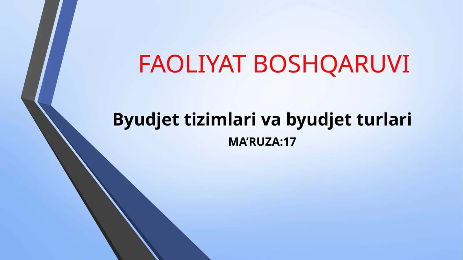 Byudjet tizimlari va byudjetturlari 1