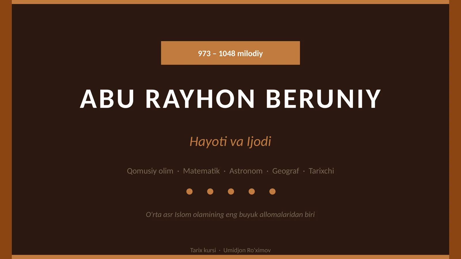 ABU RAYHON BERUNIY 1