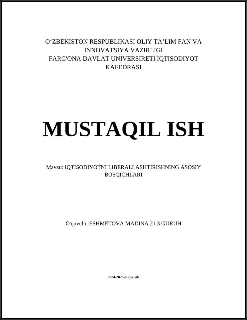 Bozor iqtisodiyoti asoslari 1